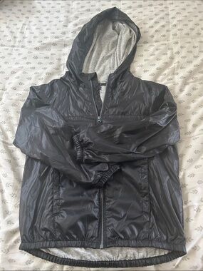 Uniqlo Black Kids Hooded Raincoat